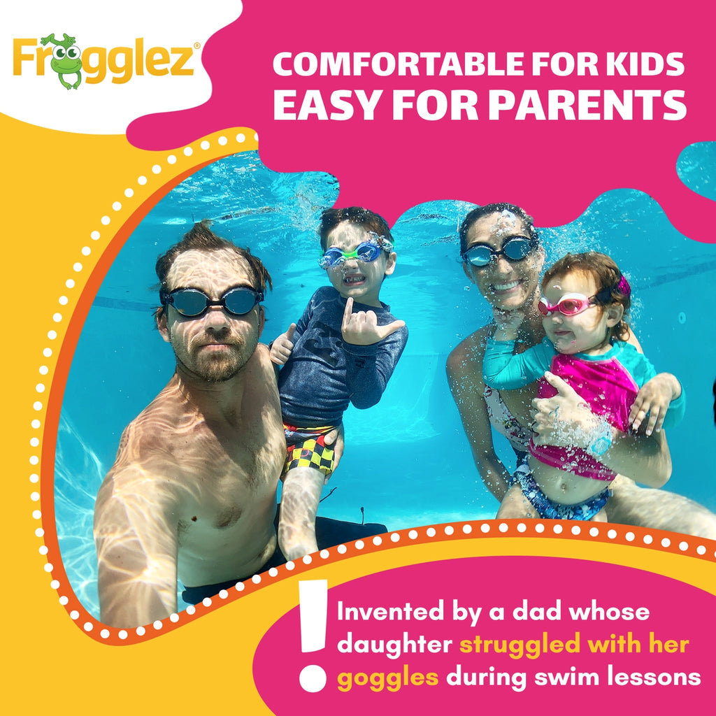Frogglez Blue Frogz Kids Swimming Goggles | Age 3–10
