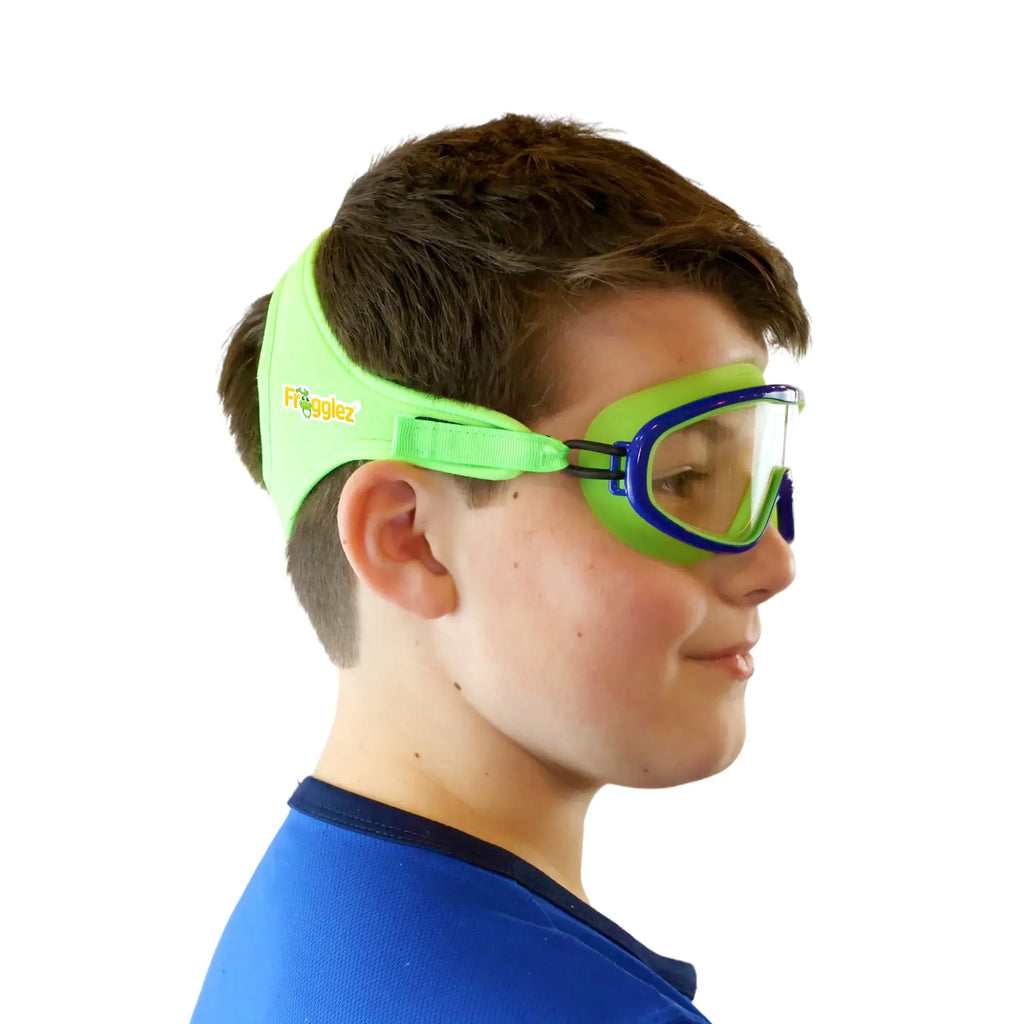 Frogglez Green Navigatorz Kids Swimming Goggles & Swim Mask | Age 4–10