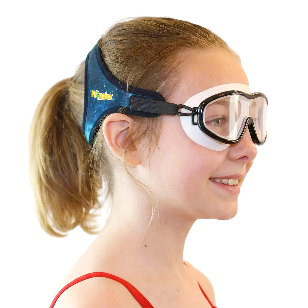 Frogglez Blue Galaxiez Kids Swimming Goggles & Swim Mask | Age 4–10