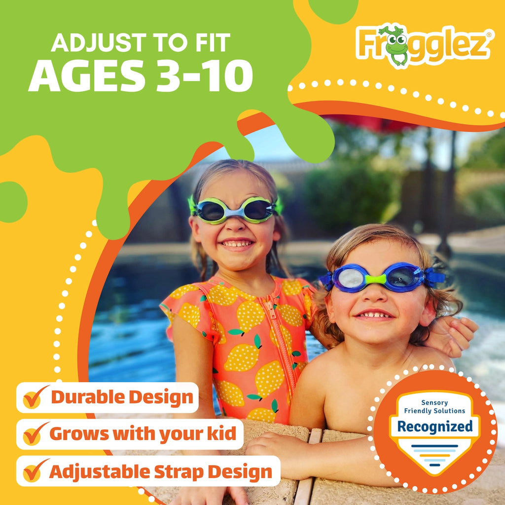 Frogglez Blue Frogz Kids Swimming Goggles | Age 3–10