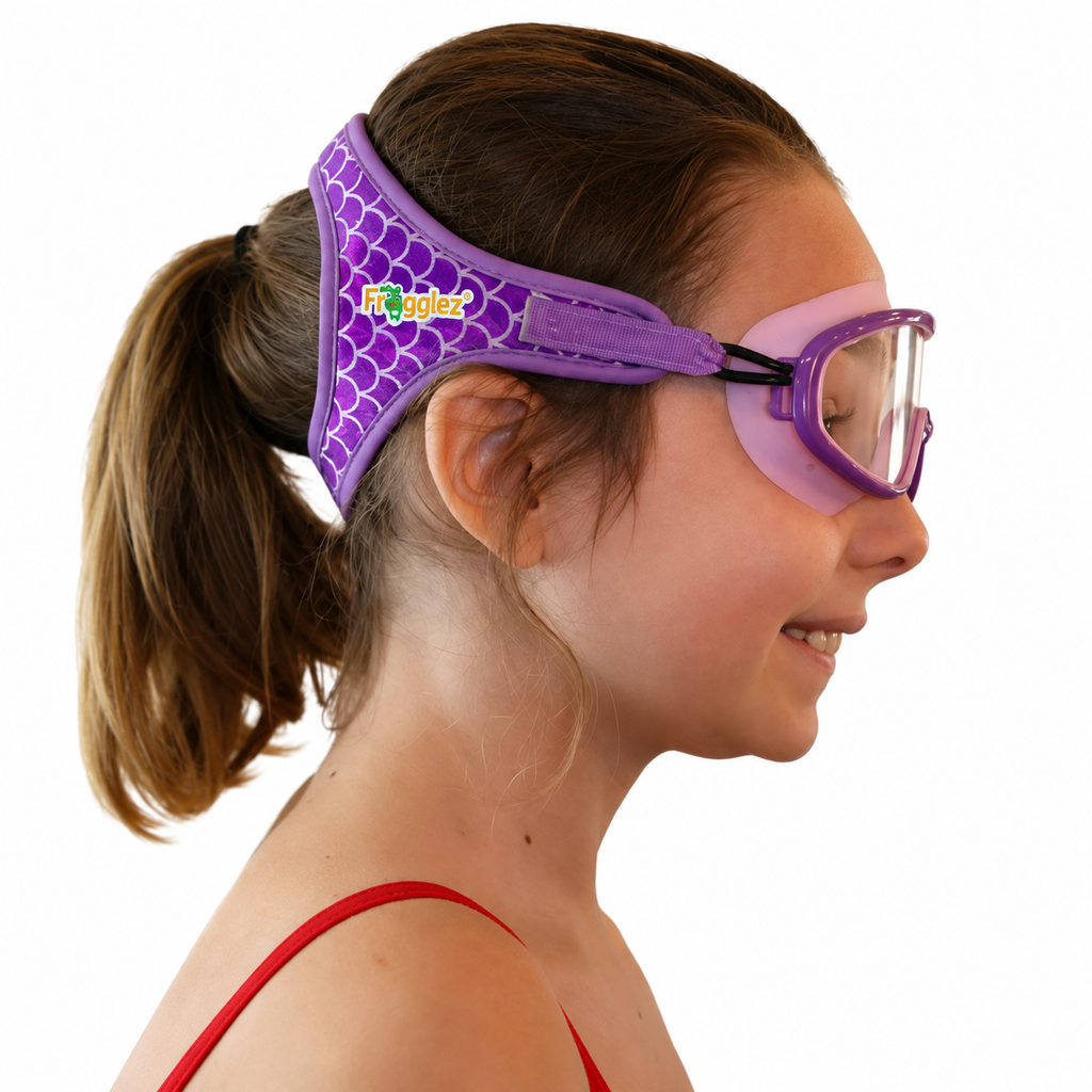 Frogglez Lavender Lagoonz Kids Swimming Goggles & Swim Mask | Age 4–10