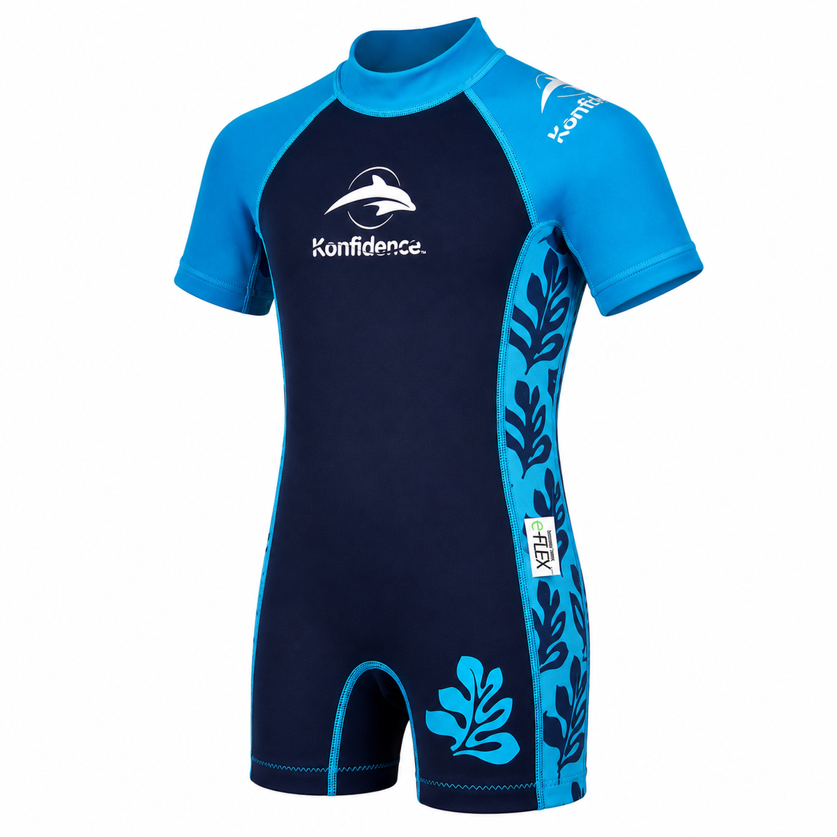 Konfidence Warma™ Kids Wetsuit – Blue Palm Maui | Warm & UV Protective