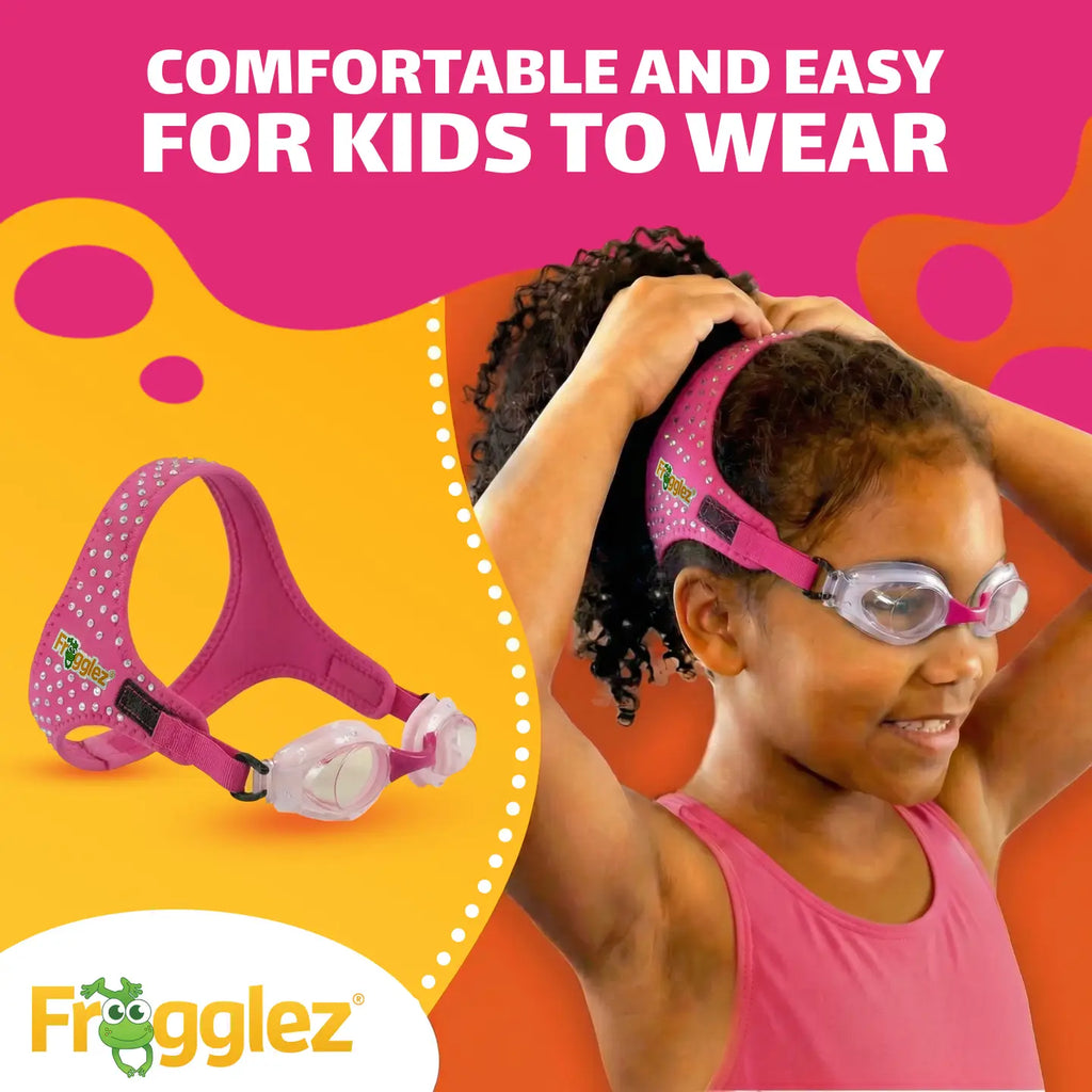 Frogglez Pink Frogz Kids Swimming Goggles | Age 3–10
