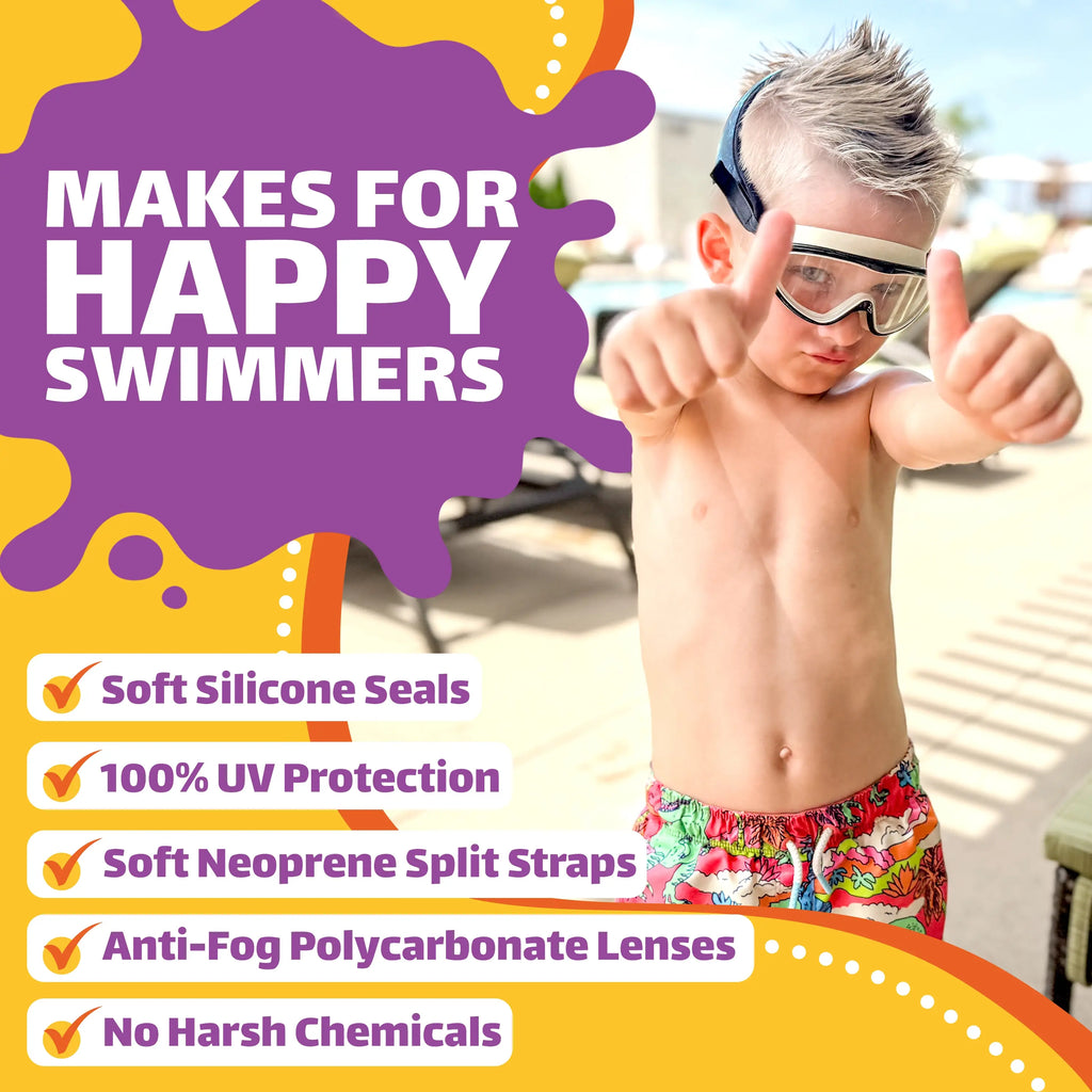 Frogglez Pink Passionz Kids Swimming Goggles & Swim Mask | Age 4–10